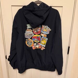 Universal Studios Hollywood Navy Blue Windbreaker Size Large Zip Up NWT